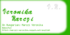 veronika marczi business card
